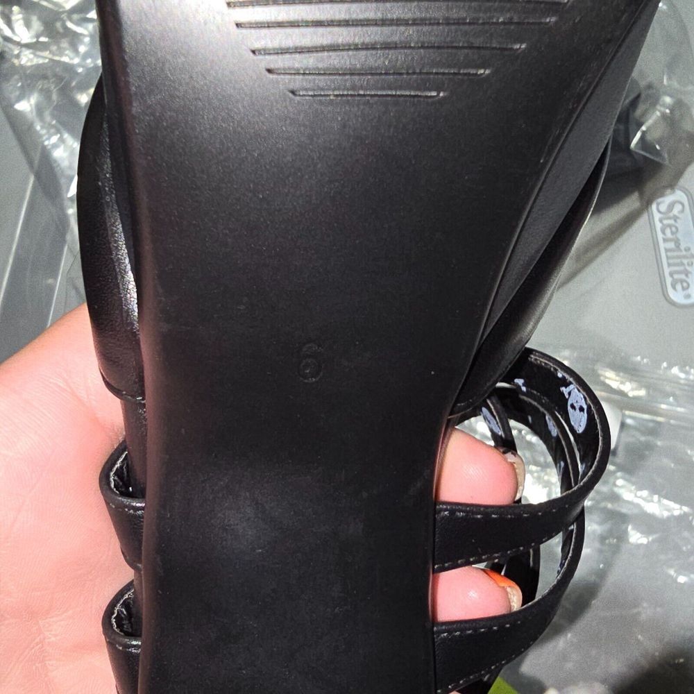 Black Platform Strappy Heels - image 12